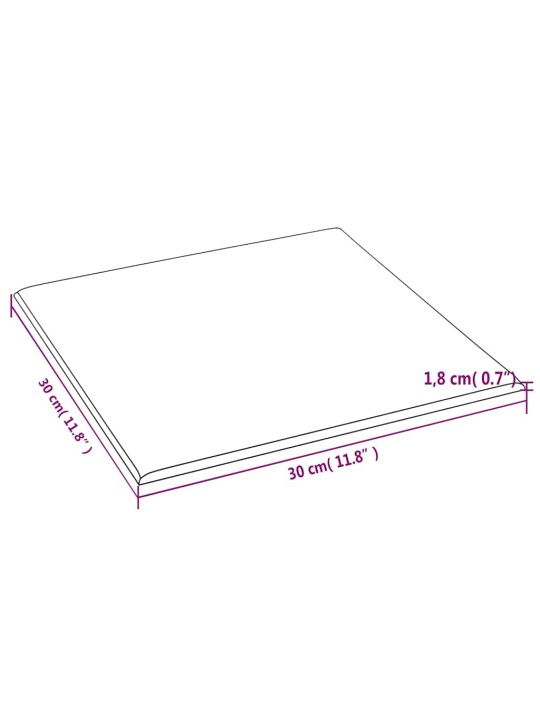 SEINAPANEELID 12 TK, KREEMJASVALGE, 30 X 30 CM, SAMET, 1,08 M²