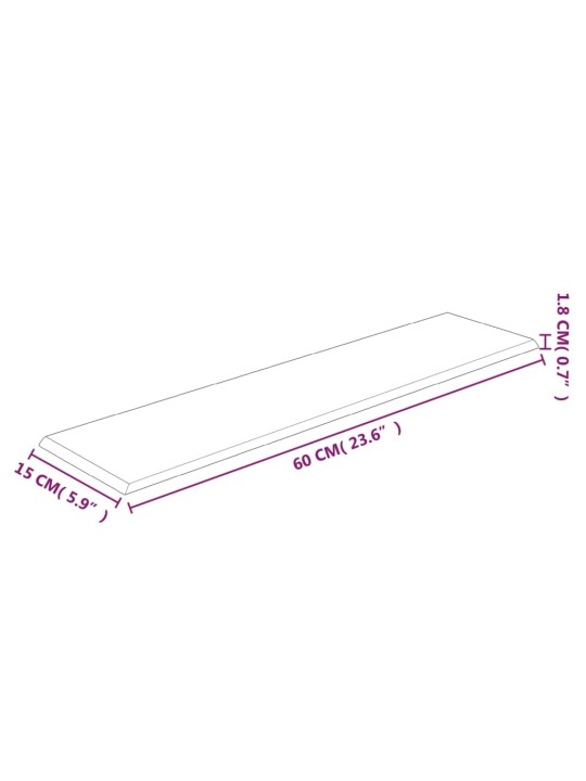 Seinapaneelid 12 tk, kreemjas, 60 x 15 cm, kangas, 1,08 m²