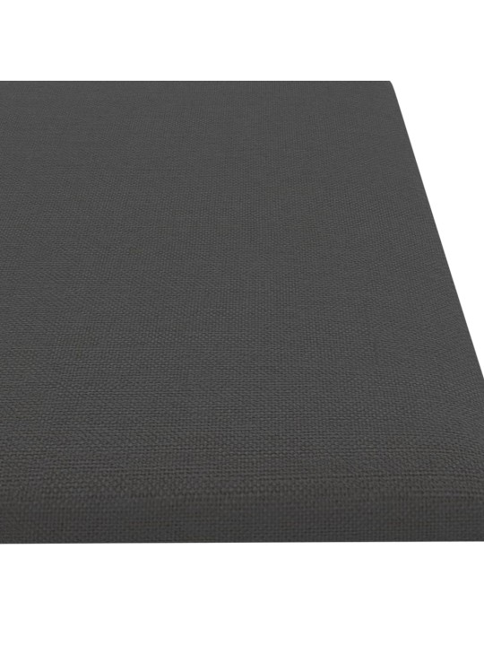 Seinapaneelid 12 tk, tumehall, 60 x 15 cm, kangas, 1,08 m²