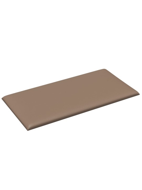 Seinapaneelid 12 tk, cappuccino, 60 x 30 cm, kunstnahk, 2,16 m²