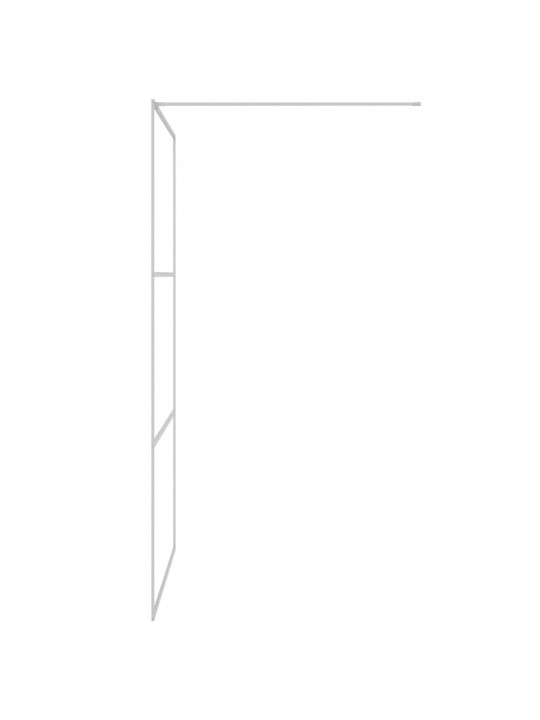 DUŠIKABIINI SEIN, HÕBEDANE, 115 X 195 CM, LÄBIPAISTEV ESG-KLAAS