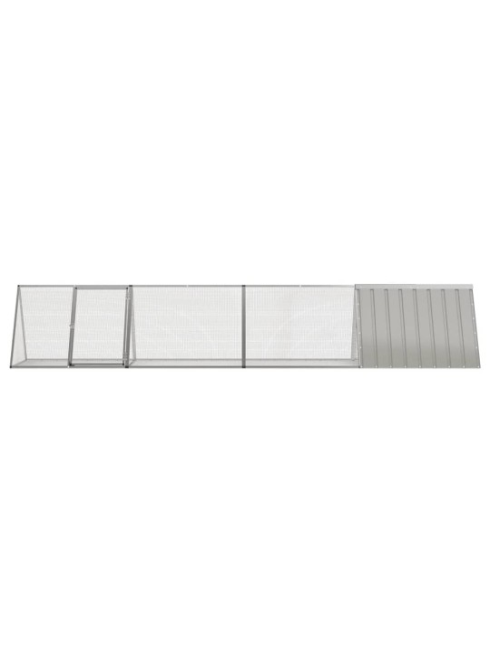 Küülikupuur, hall, 403,5x80,5x71 cm, tsingitud teras