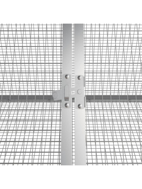 Küülikupuur, hall, 403,5x80,5x71 cm, tsingitud teras