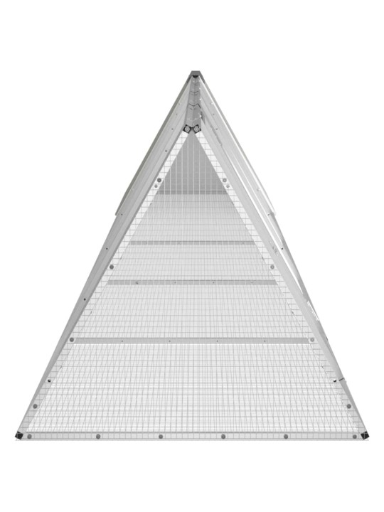 Küülikupuur, hall, 504,5x80,5x71 cm, tsingitud teras