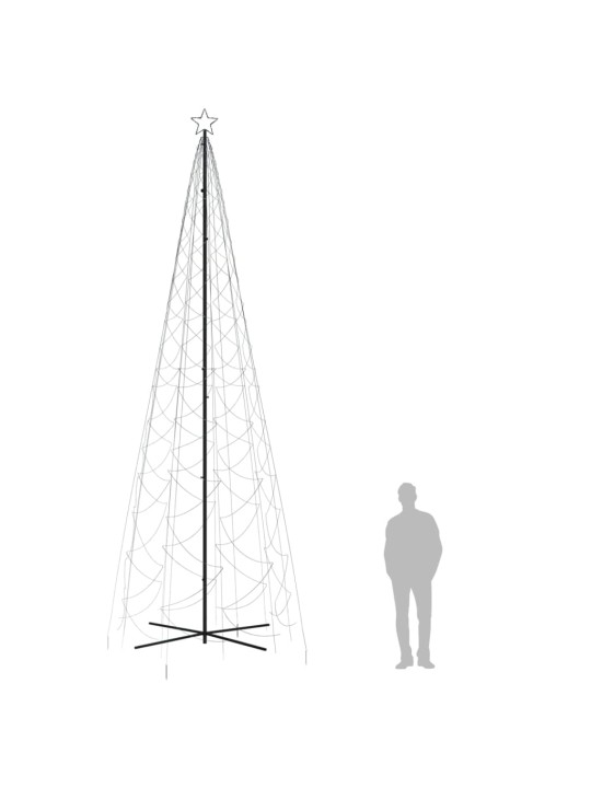 Koonusekujuline jõulupuu, külm valge, 1400 LEDi, 160 x 500 cm