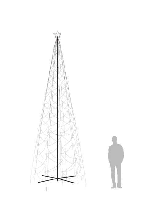 Koonusekujuline jõulupuu, värviline, 1400 LEDi, 160 x 500 cm