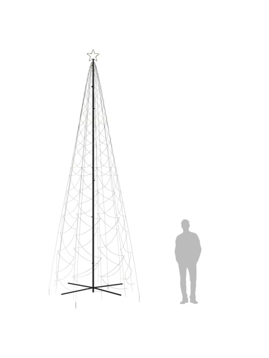 Koonusekujuline jõulupuu, soe valge, 1400 LEDi, 160 x 500 cm