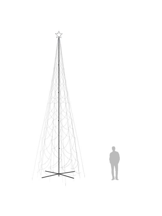 Koonusekujuline jõulupuu, külm valge, 3000 LEDi, 230x800 cm