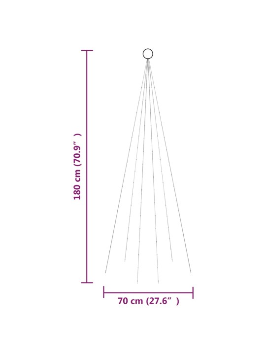 Jõulupuu vaiaga, soe valge, 108 LEDi, 180 cm