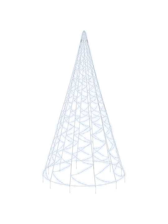 Jõulupuu vaiaga, külm valge, 3000 LEDi, 800 cm