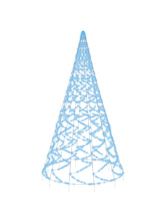 Jõulupuu vaiaga, sinine, 3000 LEDi, 800 cm