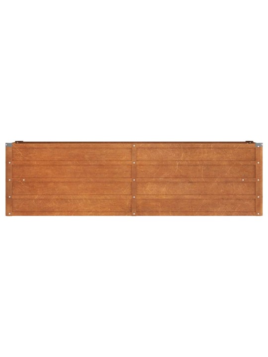 Taimekast, rooste, 160x40x45 cm, corten-teras