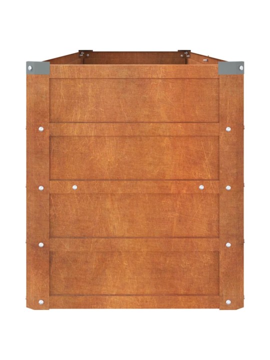 Taimekast, rooste, 160x40x45 cm, corten-teras