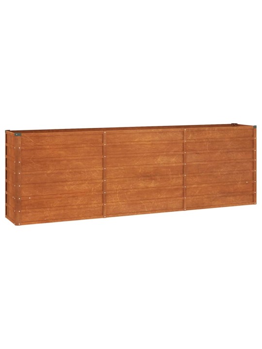 Taimekast, rooste, 240x40x77 cm, corten-teras