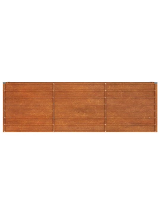 Taimekast, rooste, 240x40x77 cm, corten-teras