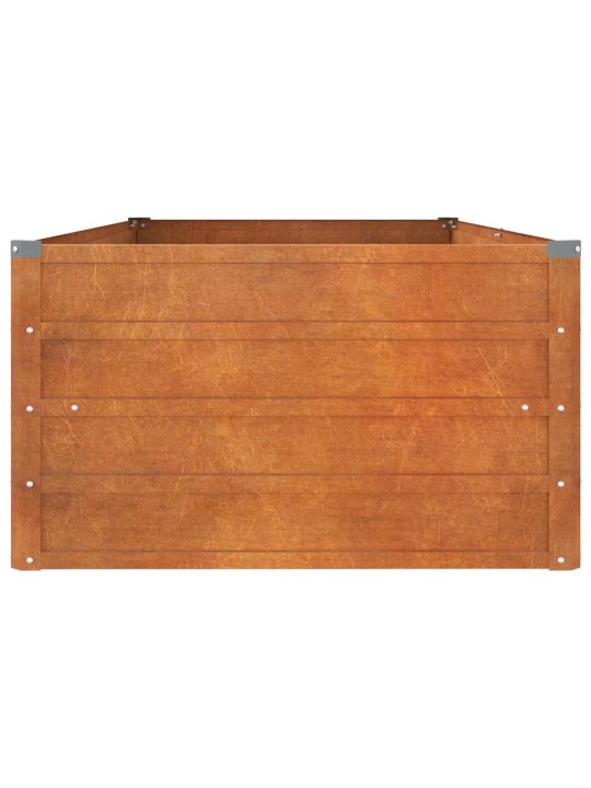 Taimekast, rooste, 160x80x45 cm, corten-teras