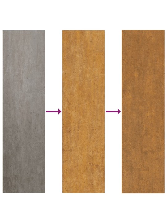 Taimekast, 100 x 100 x 36 cm, corten-teras