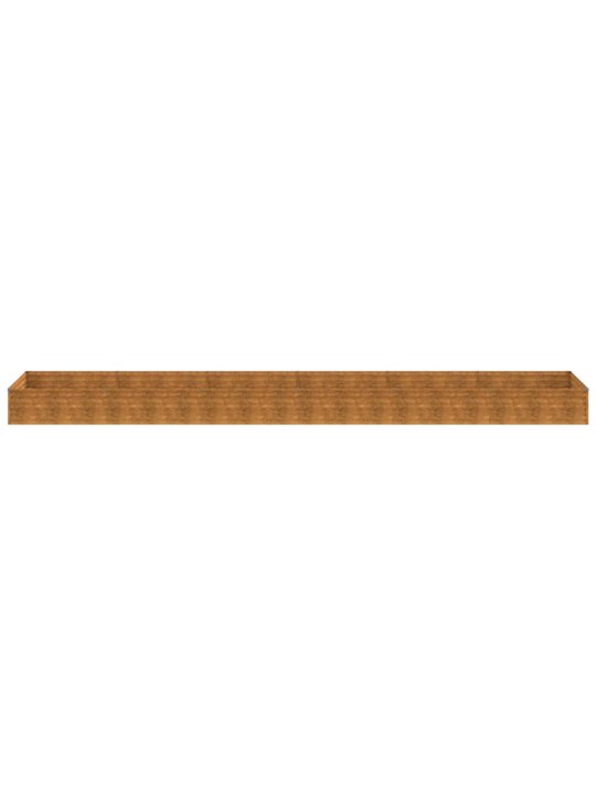 Taimekast, 579 x 100 x 36 cm, corten-teras