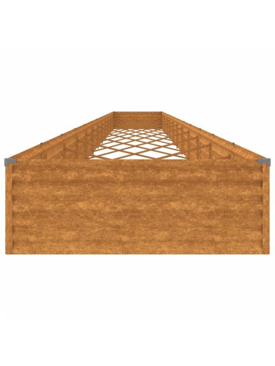 Taimekast, 1150 x 100 x 36 cm, corten-teras