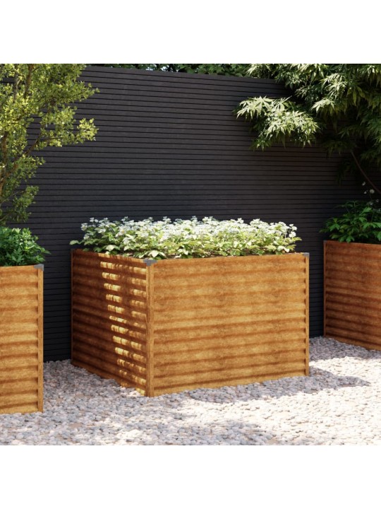 Taimekast, 100 x 100 x 69 cm, corten-teras