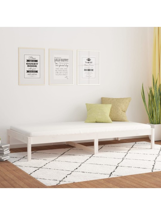 Päevavoodi, valge, 80 x 200 cm, männipuit