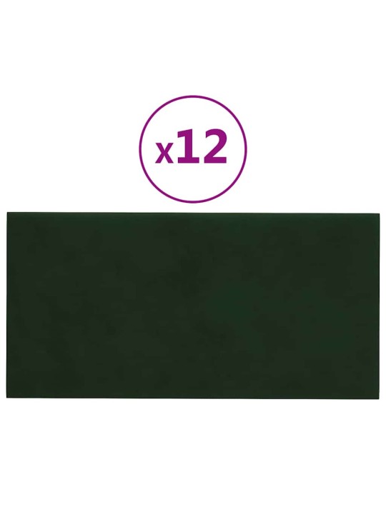 SEINAPANEELID 12 TK, TUMEROHELINE, 60 X 30 CM, SAMET, 2,16 M²