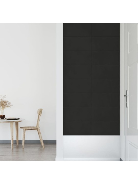 SEINAPANEELID 12 TK, MUST, 60 X 30 CM, SAMET, 2,16 M²