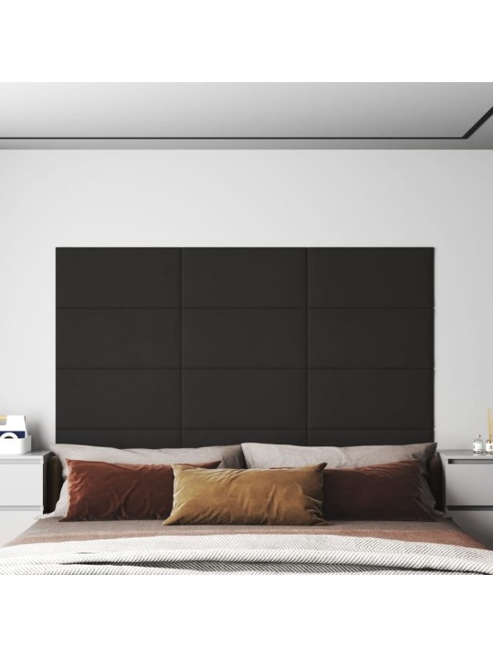SEINAPANEELID 12 TK, MUST, 60 X 30 CM, SAMET, 2,16 M²