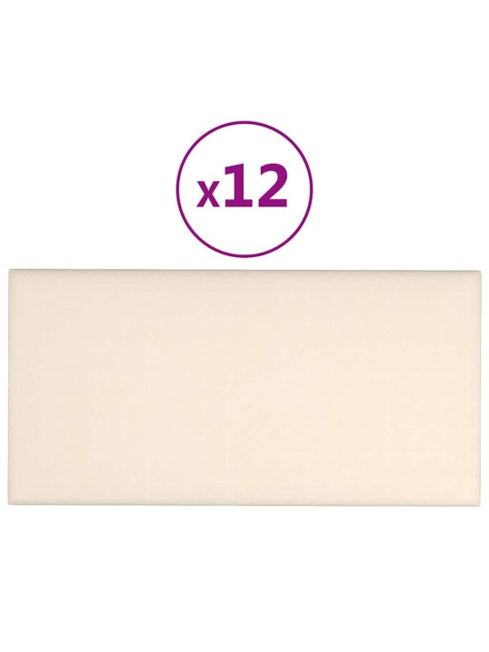 SEINAPANEELID 12 TK, KREEMJAS, 60 X 30 CM, SAMET, 2,16 M²