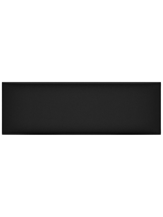 SEINAPANEELID 12 TK, MUST, 90 X 30 CM, KUNSTNAHK, 3,24 M²