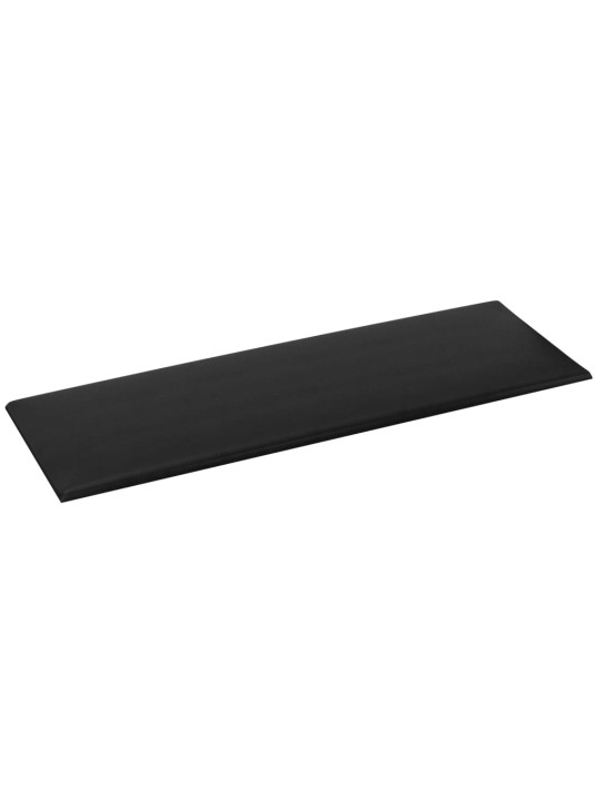 SEINAPANEELID 12 TK, MUST, 90 X 30 CM, KUNSTNAHK, 3,24 M²
