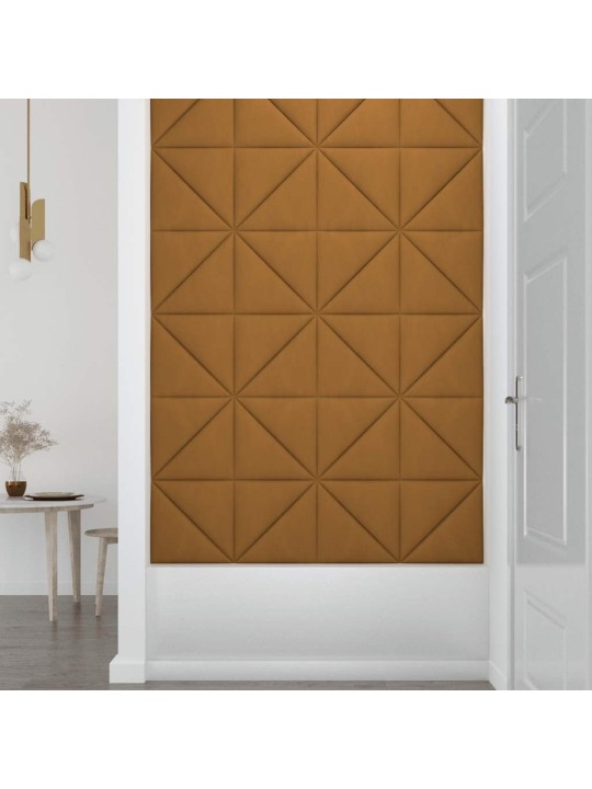 SEINAPANEELID 12 TK, PRUUN, 30 X 30 CM, SAMET, 0,54 M²