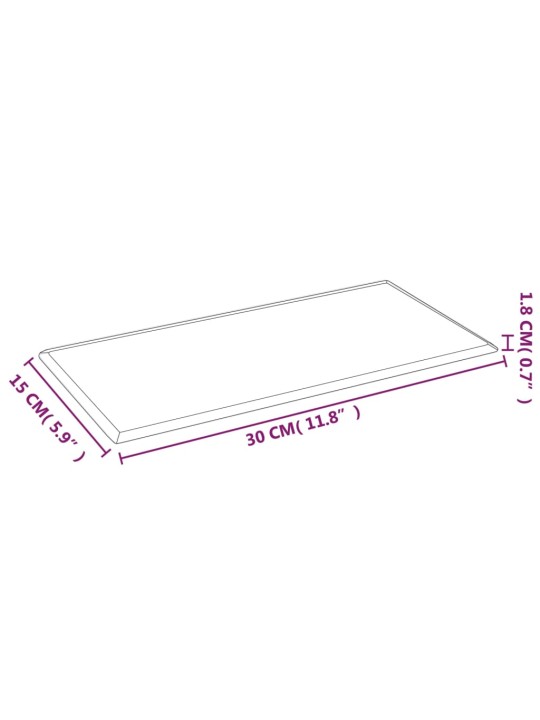 Seinapaneelid 12 tk, punane, 30 x 15 cm, kunstnahk, 0,54 m²