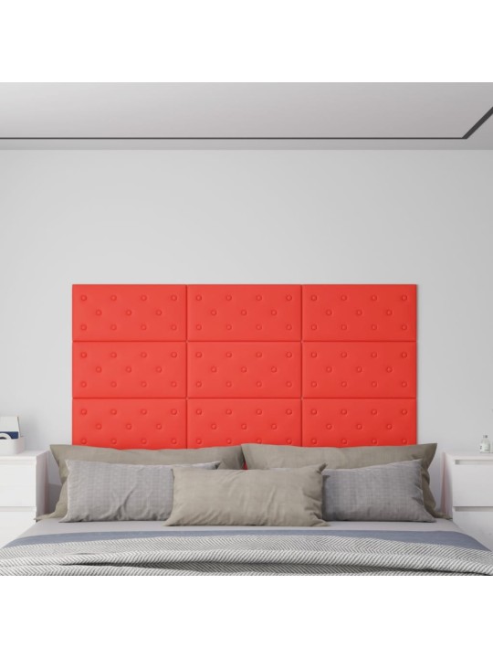 SEINAPANEELID 12 TK, PUNANE, 60 X 30 CM, KUNSTNAHK, 2,16 M²