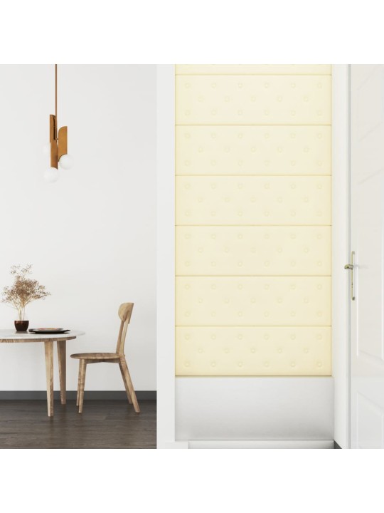 SEINAPANEELID 12 TK, KREEMJAS, 90 X 30 CM, KUNSTNAHK, 3,24 M²
