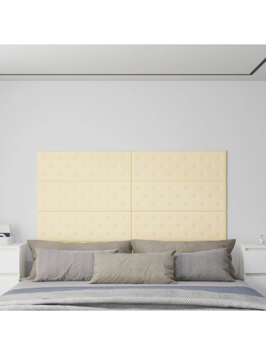 SEINAPANEELID 12 TK, KREEMJAS, 90 X 30 CM, KUNSTNAHK, 3,24 M²