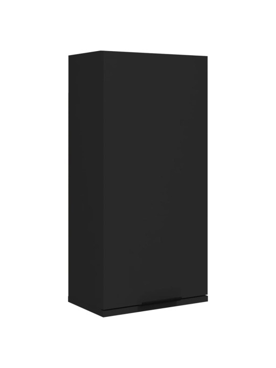SEINALE KINNITATAV VANNITOAKAPP, MUST, 32 X 20 X 67 CM