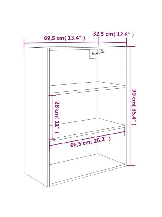 Seinakapp, betoonhall, 69,5 x 32,5 x 90 cm