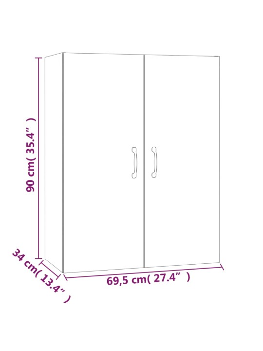 Puhvetkapp, suitsutatud tamm, 69,5 x 34 x 90 cm, tehispuit