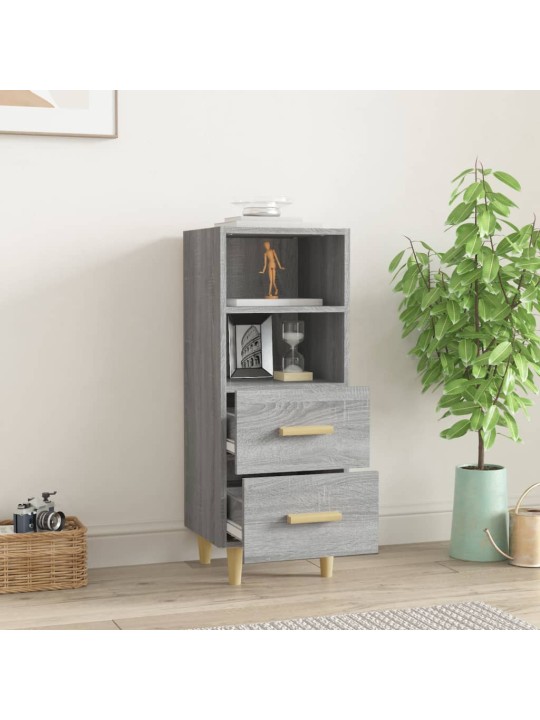 Puhvetkapp, hall sonoma tamm, 34,5x34x90 cm, tehispuit