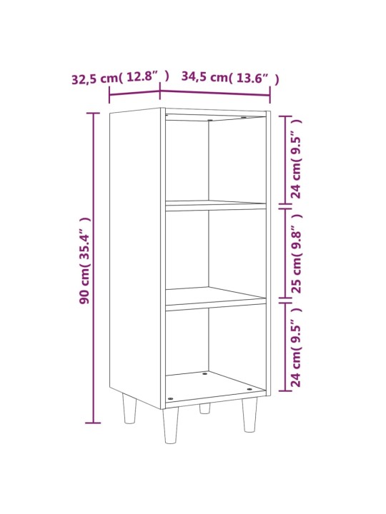 Puhvetkapp, hall, sonoma tamm, 34,5 x 32,5 x 90 cm, tehispuit