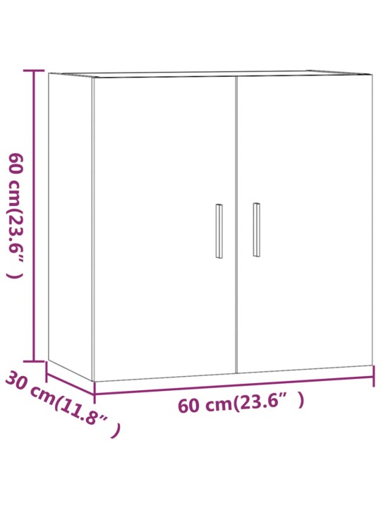 Telerikapp, hall sonoma tamm, 60x30x60 cm, tehispuit