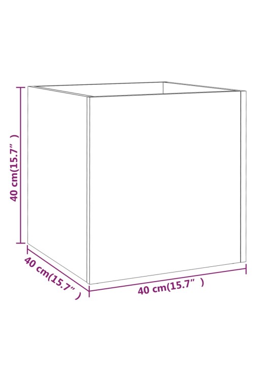 Taimekast, pruun tamm, 40 x 40 x 40 cm, tehispuit
