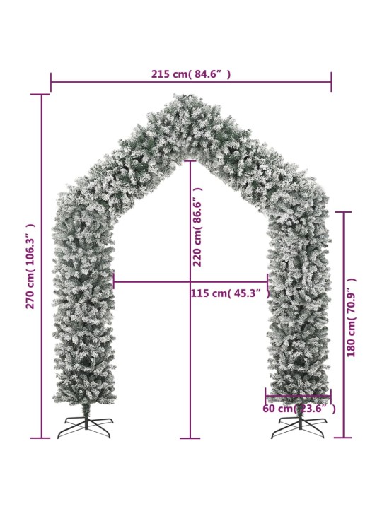 Jõulukaar kunstlumega 270 cm