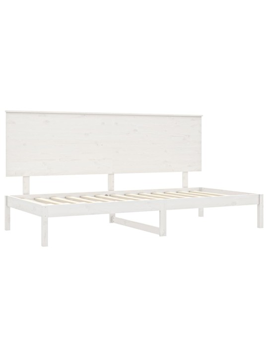 Päevavoodi, valge, 80 x 200 cm, männipuit