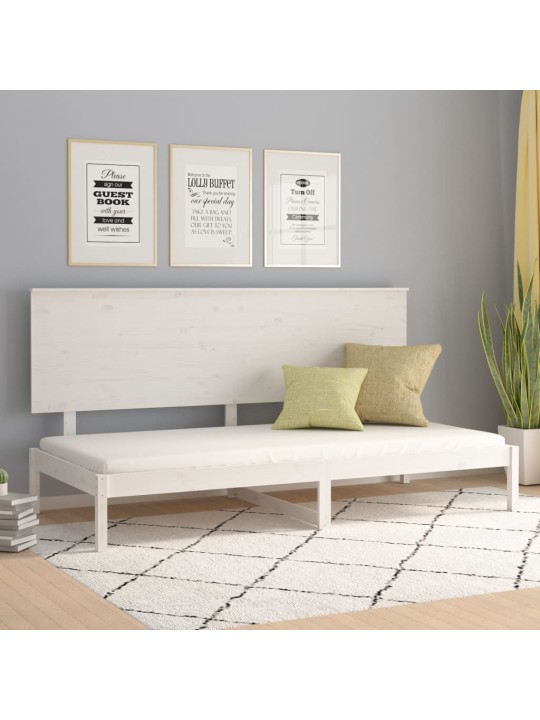 Päevavoodi, valge, 80 x 200 cm, männipuit
