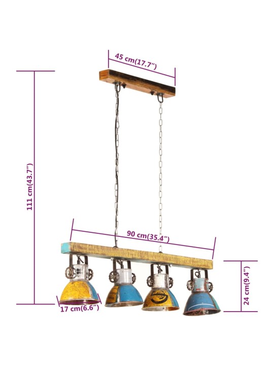 TÖÖSTUSLIK LAELAMP, 25 W, MITMEVÄRVILINE, 111 CM, E27