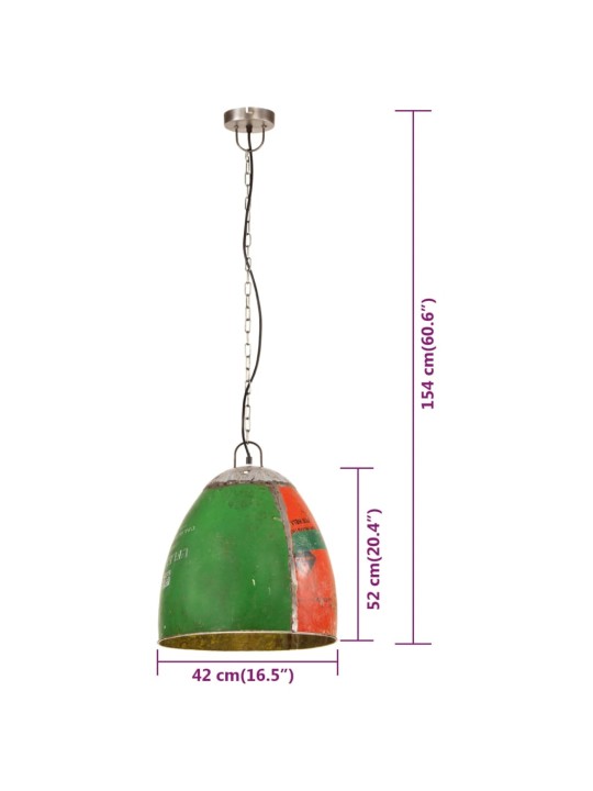 TÖÖSTUSLIK LAELAMP, 25 W, MITMEVÄRVILINE, ÜMMARGUNE, 42 CM, E27
