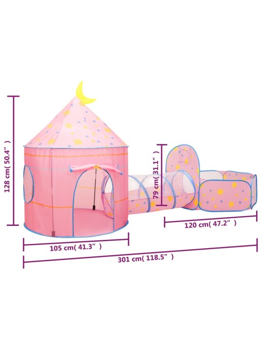 Laste mängutelk, roosa, 301 x 120 x 128 cm