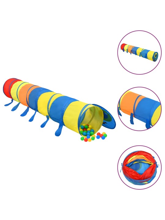 Laste mängutunnel, mitmevärviline, 245 cm, polüester